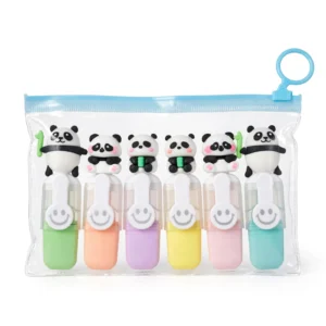 Mini Panda Marker Highlighter Set (6pcs)