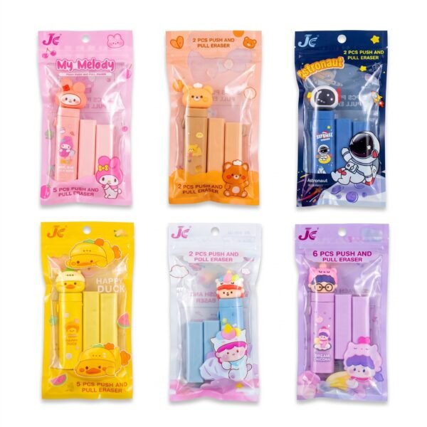 Cute Bear Cartoon Eraser – Soft Rubber Pencil Eraser for School & Office