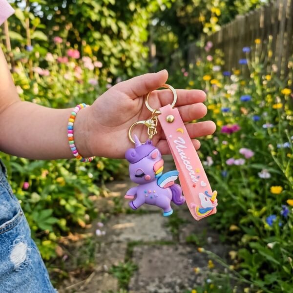 Purple Unicorn Keychain ( Color May Vary Slightly)