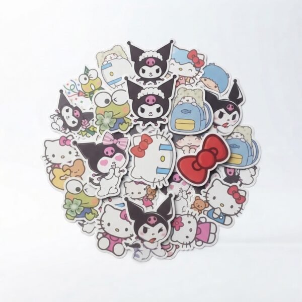 Cute Stickers Hello Kitty , Kuromi Etc (Pack of 50 approx.)