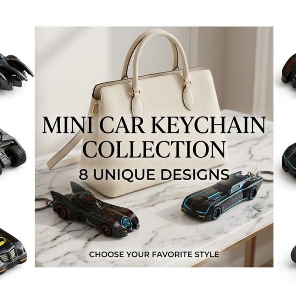 Batman Mini Car Keychain – Random Superhero Car Style (1 of 8 Collectibles)